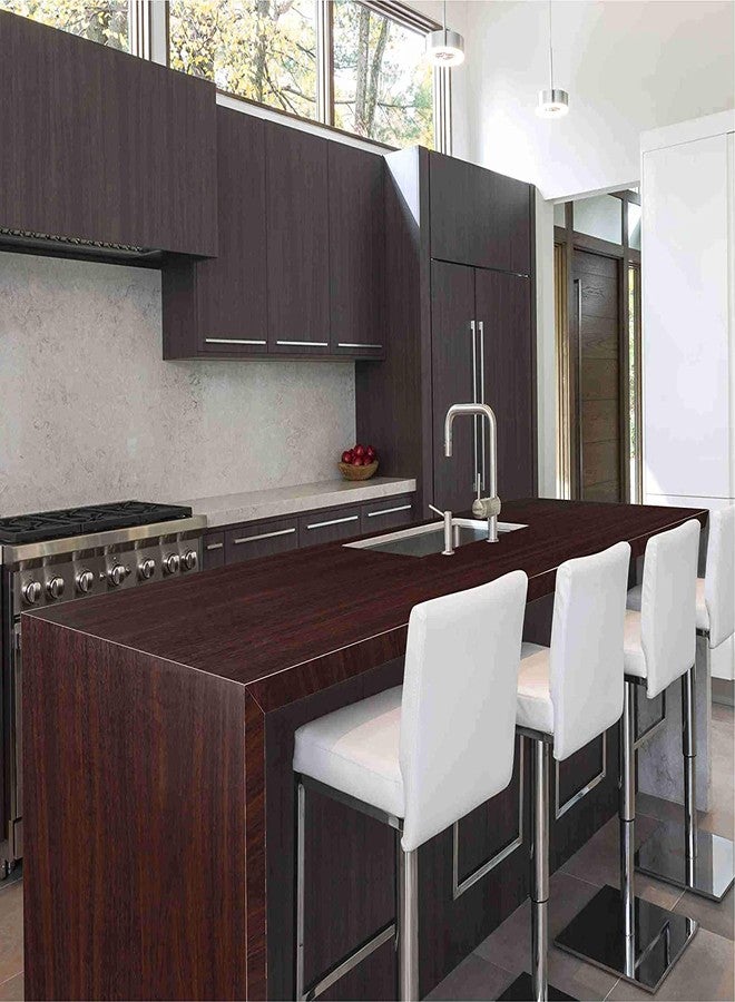 LIVECOOL Wall Stickers Wood Wallpaper DIY PVC Shelf Liner, Furniture, Almirah, Table Top, Wardrobe, Kitchen Cupboard Wooden Door Wardrobe Desktop PVC Wall Papers (24 X 150 Inch, Mahogany Wood) - Image 5